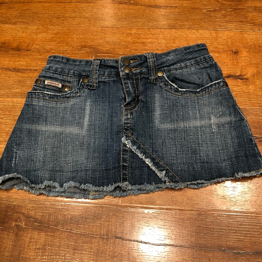 Hydraulic Jeans Mini Skirt 🌸